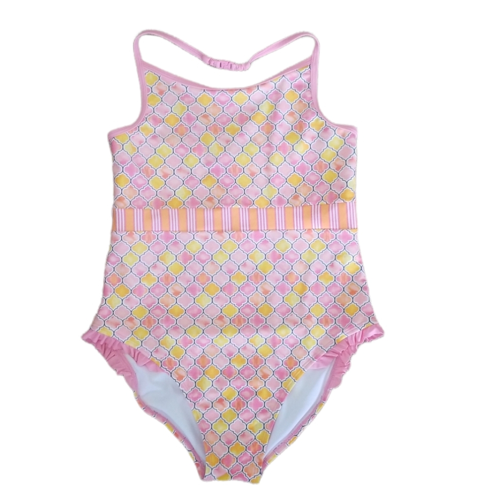 NWOT TOMMY BAHAMA GIRLS ONE PIECE HALTER SWIMSUIT- SPF 50- SIZE 16